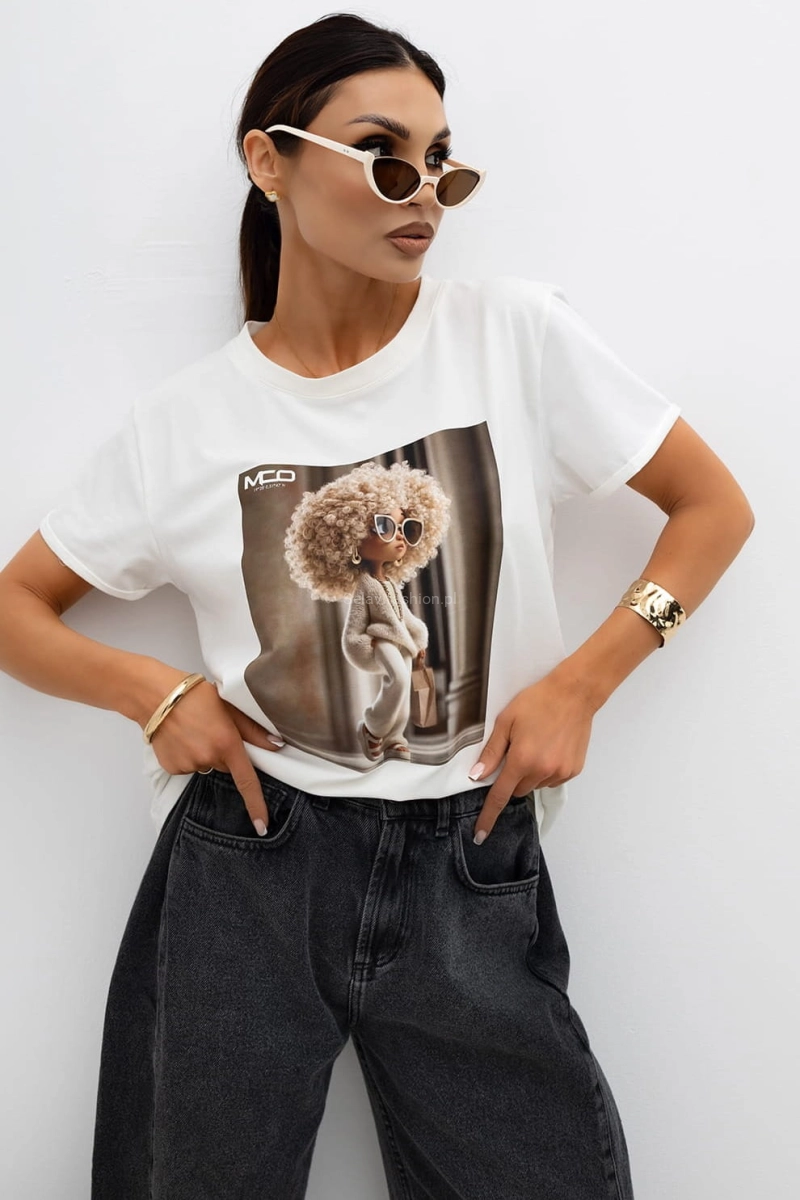 T-Shirt bluzka Model Miss City Official biała