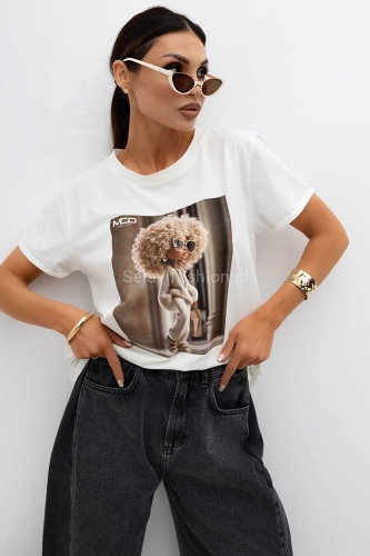 T-Shirt bluzka Model City Official biała