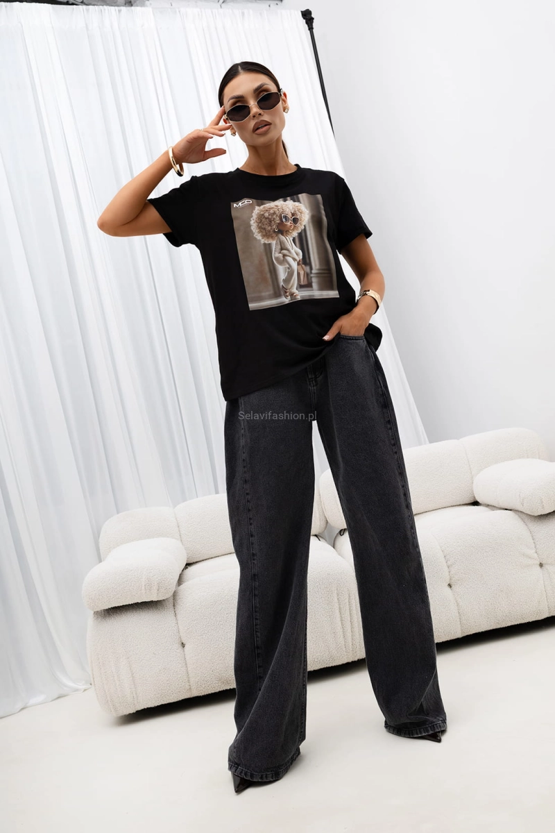 T-Shirt bluzka Model City Official czarna