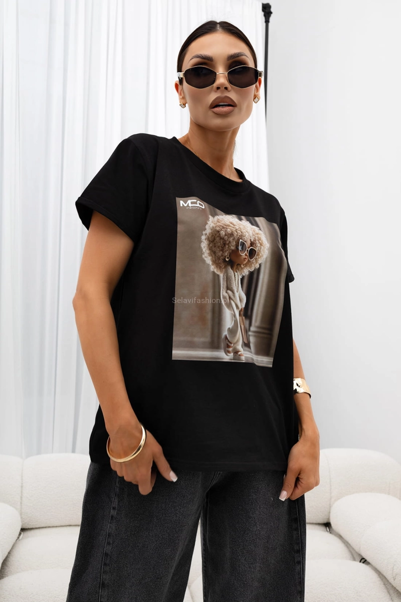 T-Shirt bluzka Model City Official czarna