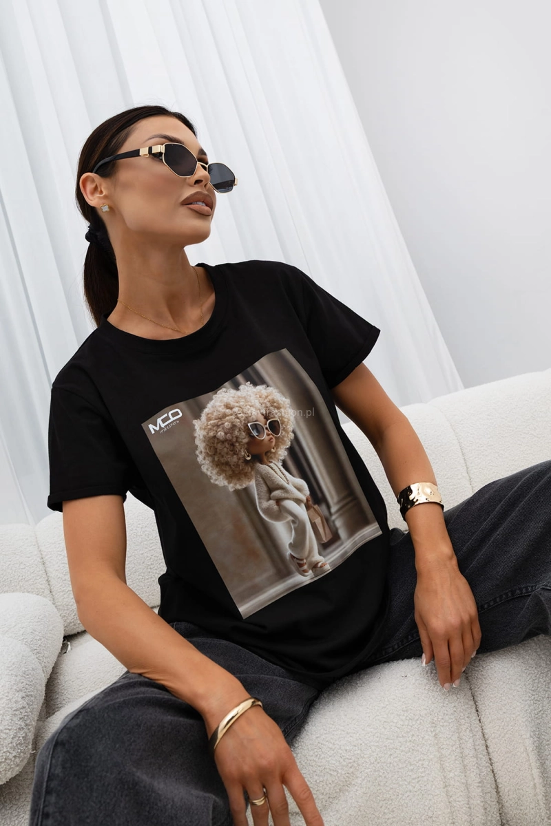 T-Shirt bluzka Model City Official czarna