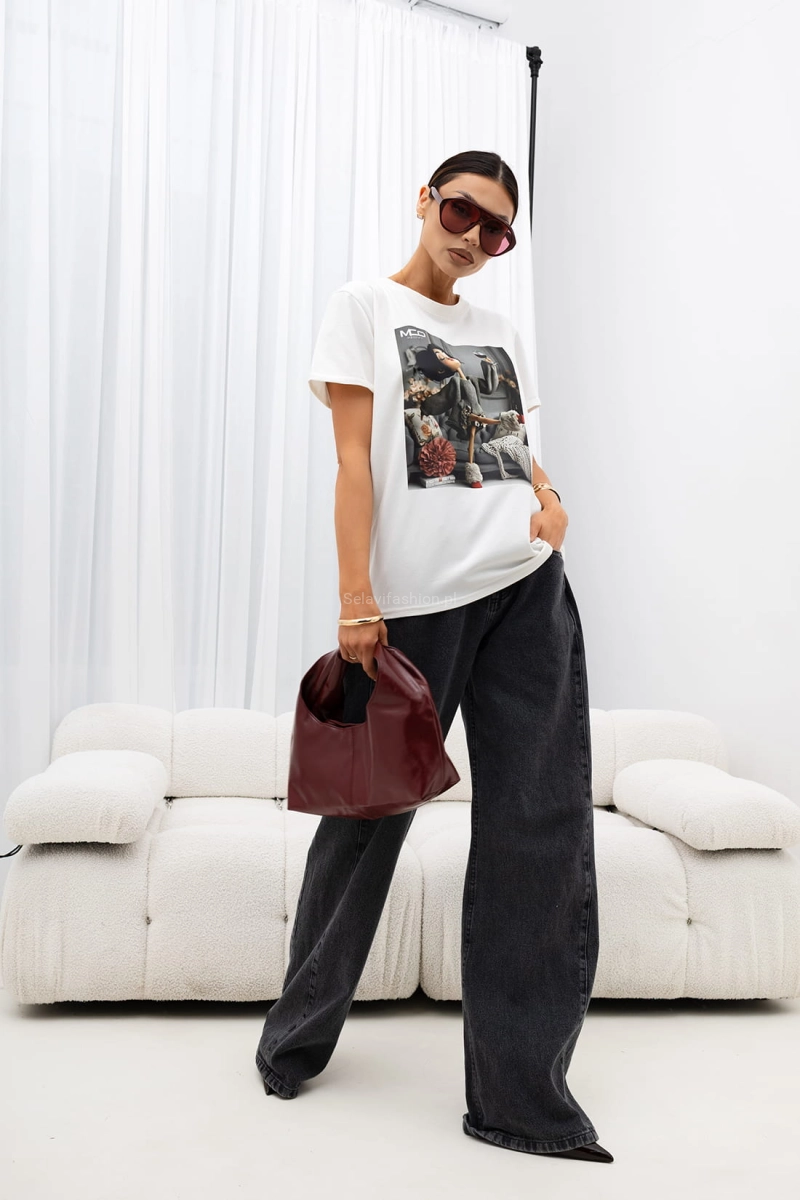 T-Shirt bluzka Party Lala Miss City Official biała