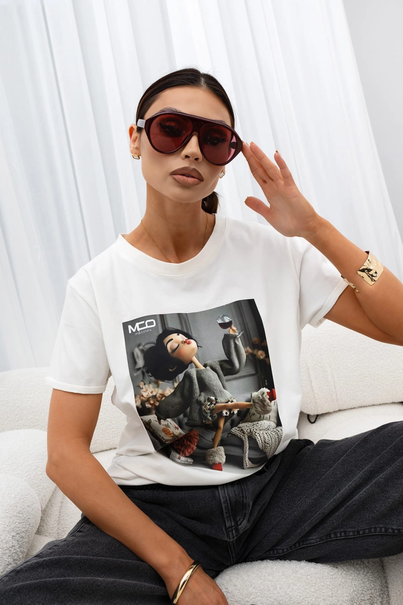 T-Shirt bluzka Party Lala Miss City Official biała