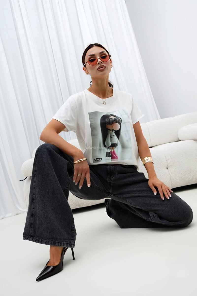 T-Shirt bluzka Cute Miss City Official biała