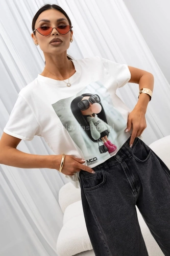 T-Shirt bluzka Cute Miss City Official biała