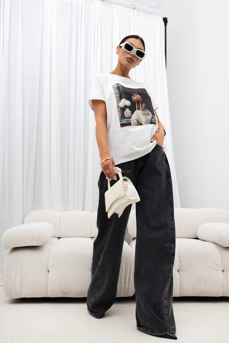 T-Shirt bluzka Slow Mode Miss City Official biała