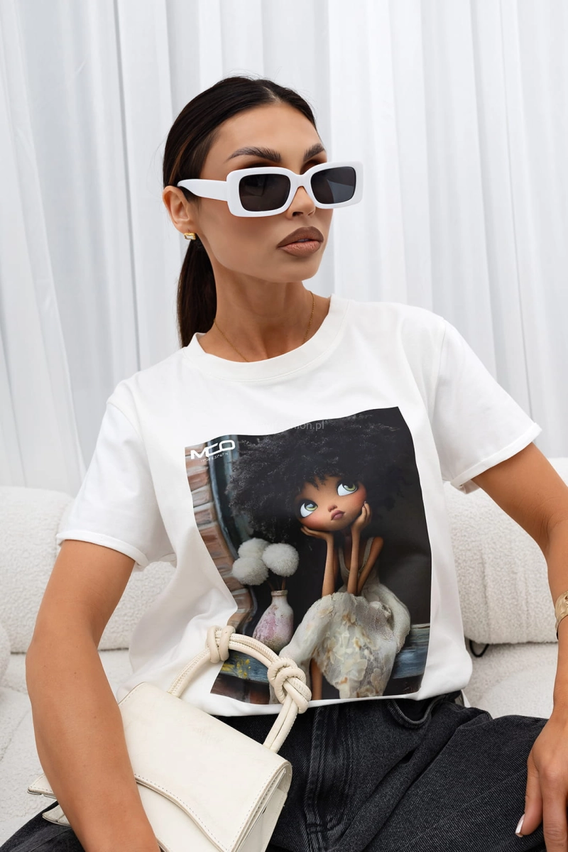 T-Shirt bluzka Slow Mode Miss City Official biała