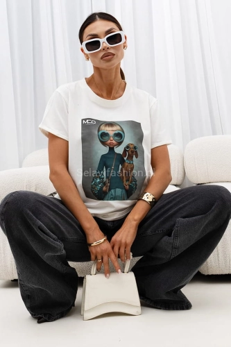 T-Shirt bluzka Puppy Miss City Official biała