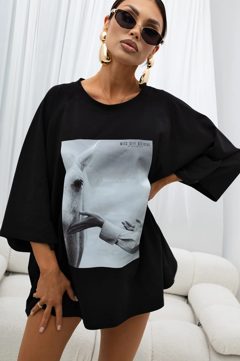 T-Shirt bluzka Touch Miss City Official czarna