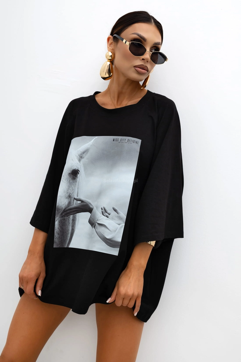 T-Shirt bluzka Touch Miss City Official czarna