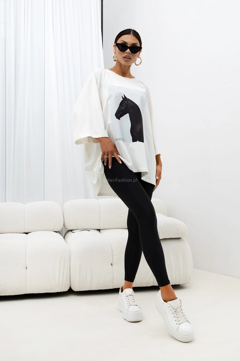 T-Shirt bluzka Horse Miss City Official biała