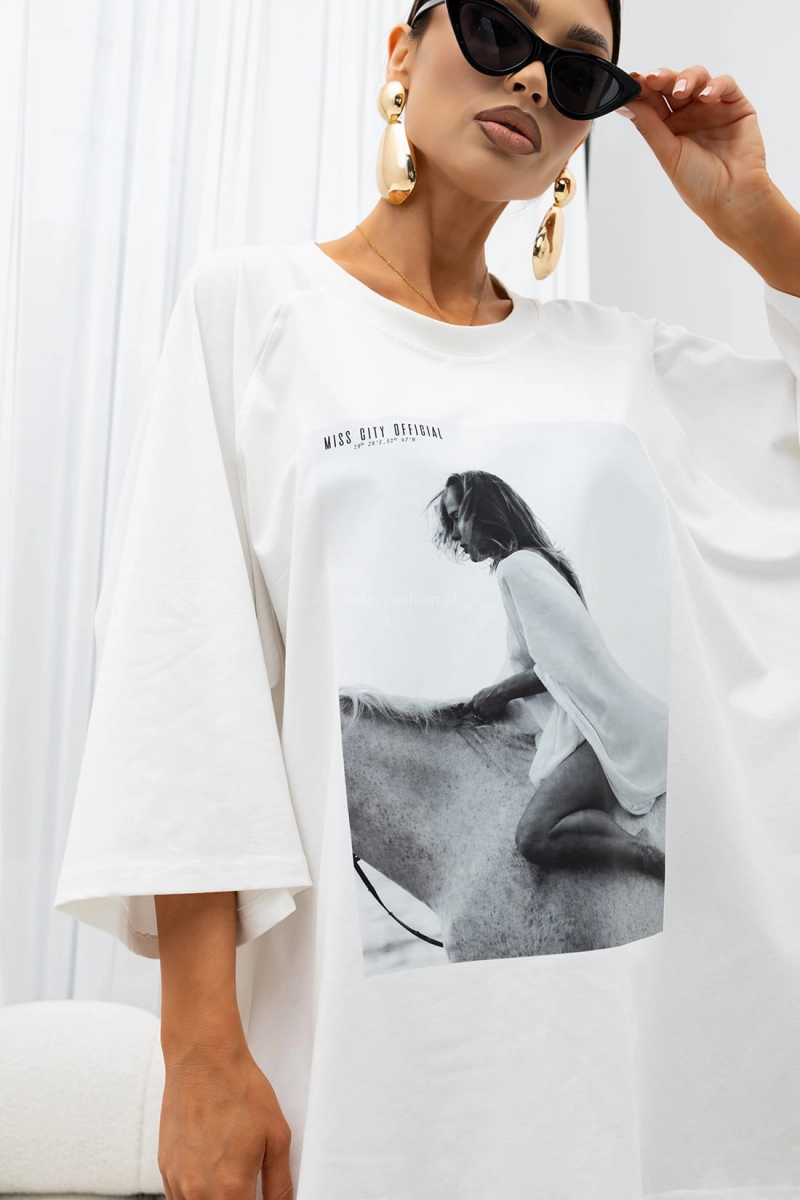 T-Shirt bluzka Serenity Miss City Official biała