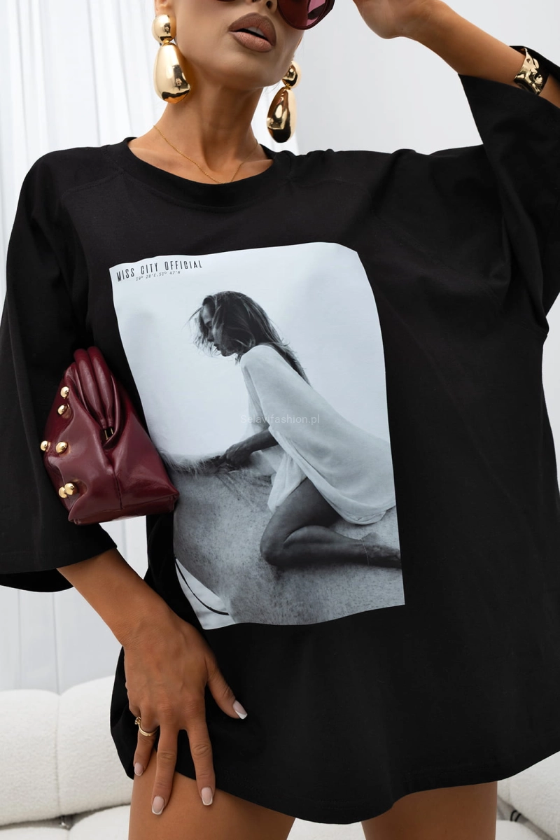 T-Shirt bluzka Serenity Miss City Official czarna 