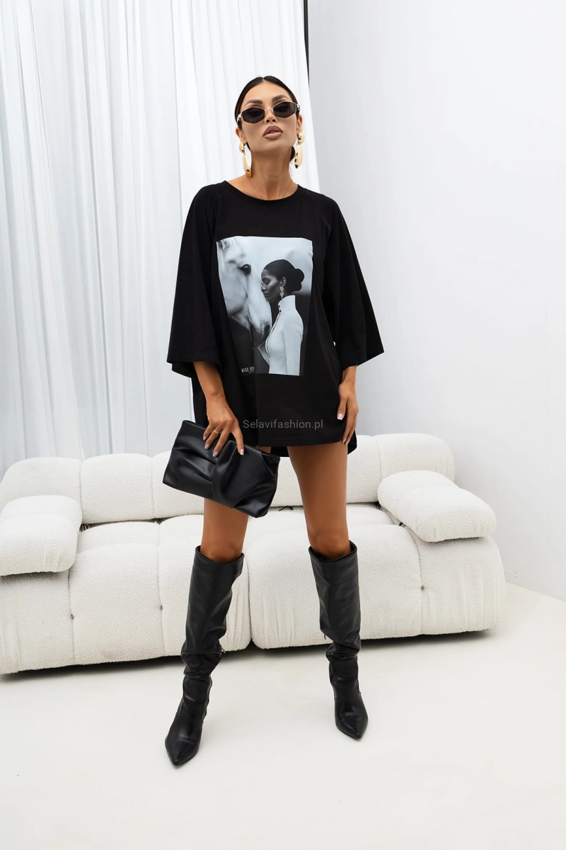 T-Shirt bluzka Calm Miss City Official czarna