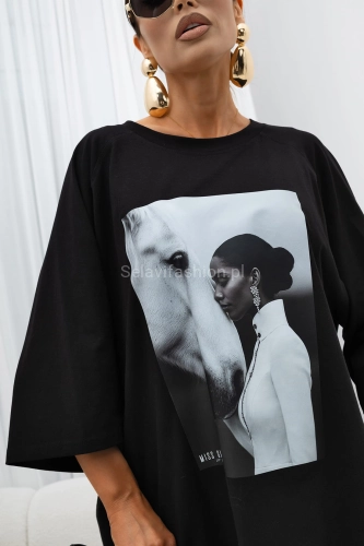 T-Shirt bluzka Calm Miss City Official czarna