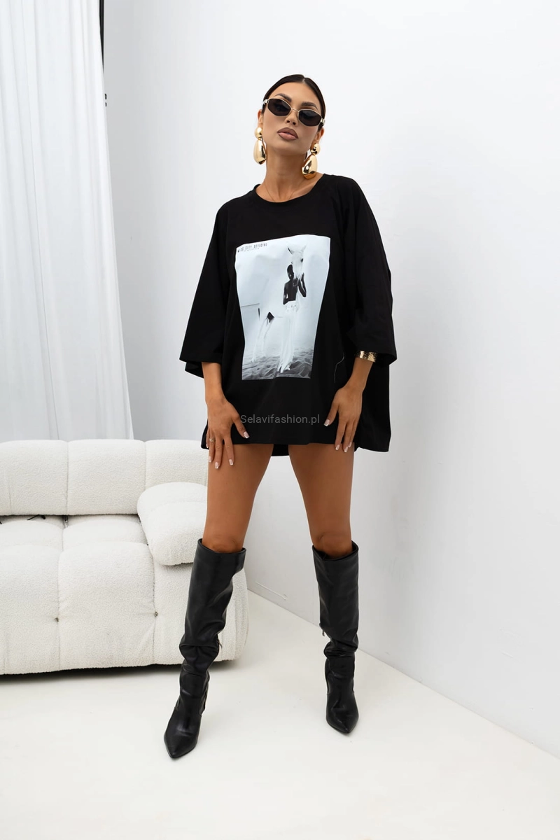 T-Shirt bluzka Stillness Miss City Official czarna