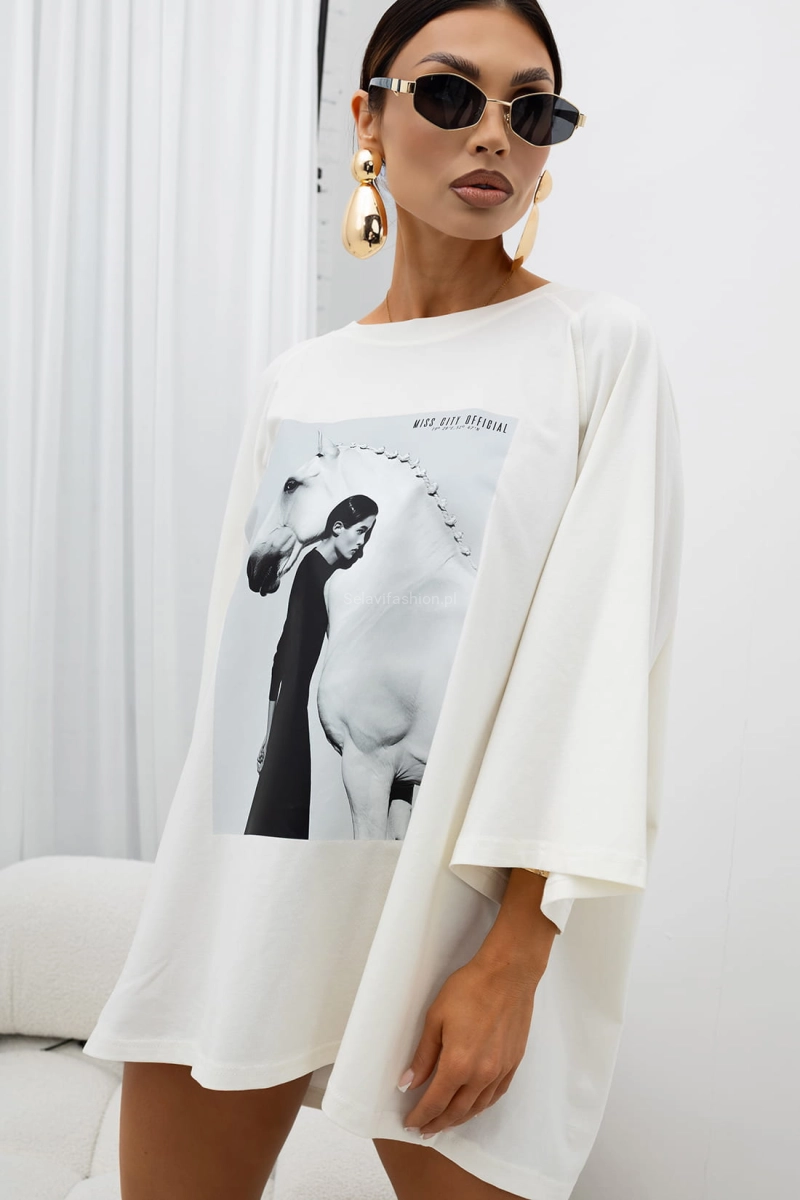 T-Shirt bluzka Silent Power Miss City Official biała