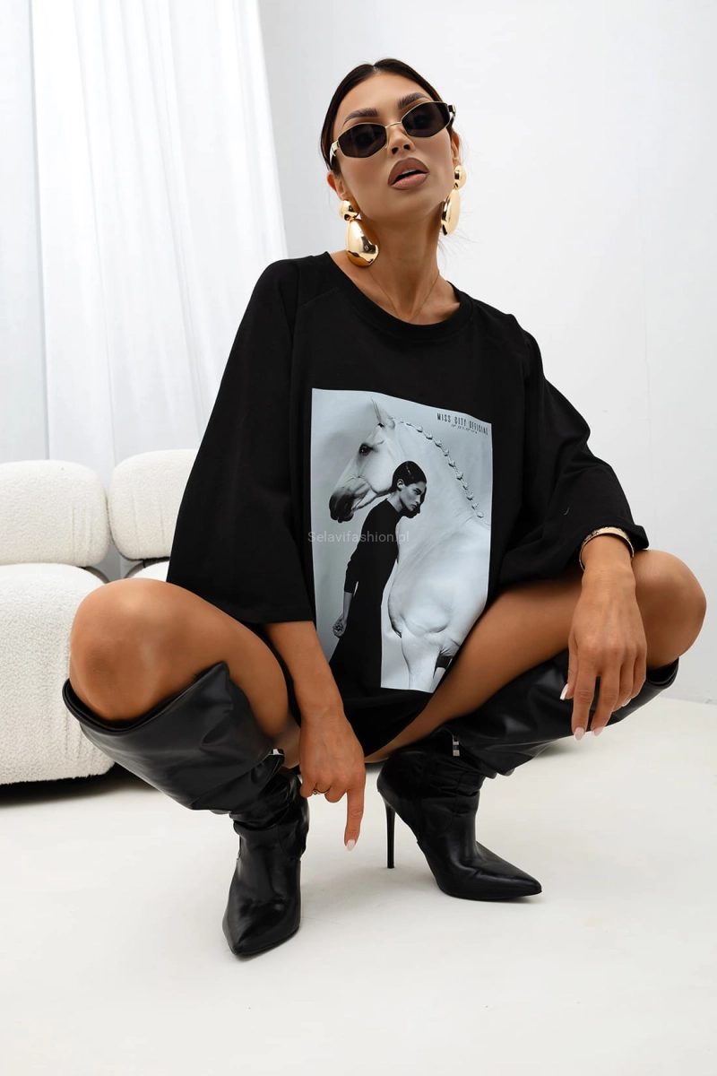 T-Shirt bluzka Silent Power Miss City Official czarna