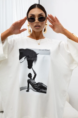 T-Shirt bluzka Dark Horse Diva Miss City Official biała