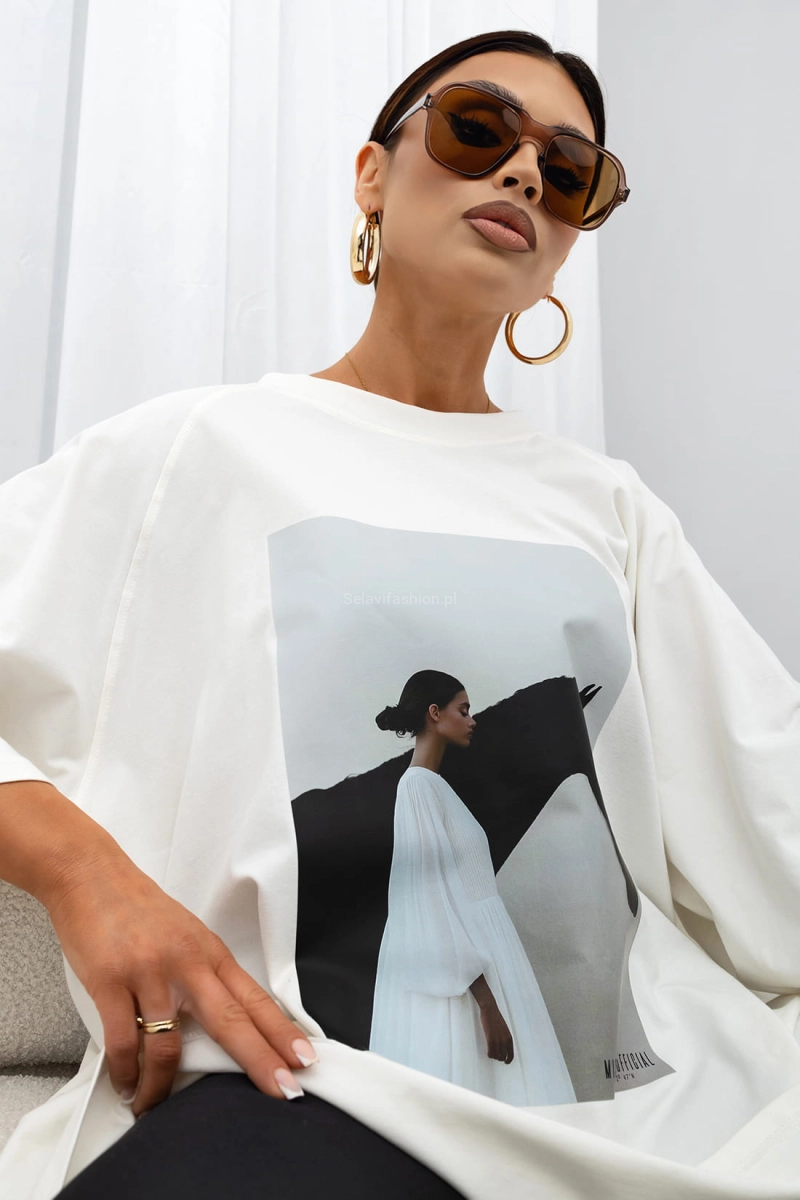 T-Shirt bluzka Savage Elegnace Miss City Official biała