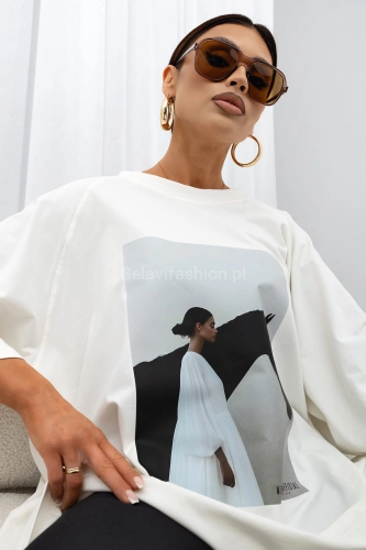 T-Shirt bluzka Savage Elegnace Miss City Official biała