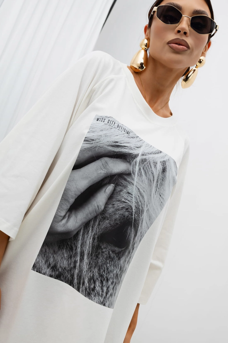 T-Shirt bluzka Wild Muse Miss City Official biała 