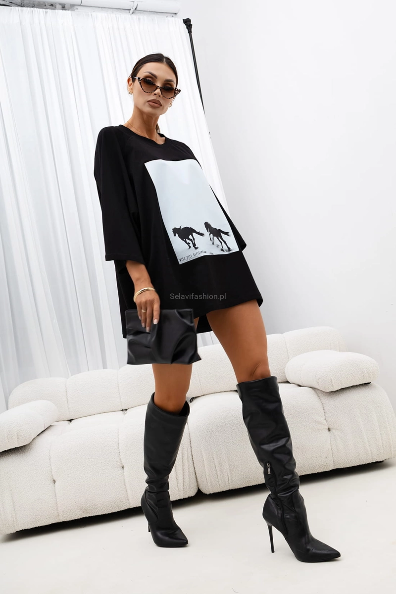 T-Shirt bluzka Horsecore Baby Miss City Official czarna