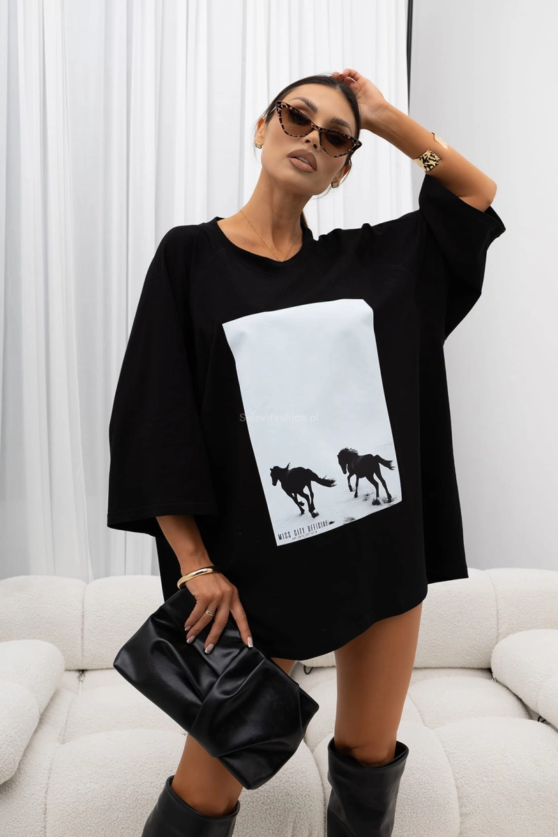 T-Shirt bluzka Horsecore Baby Miss City Official czarna