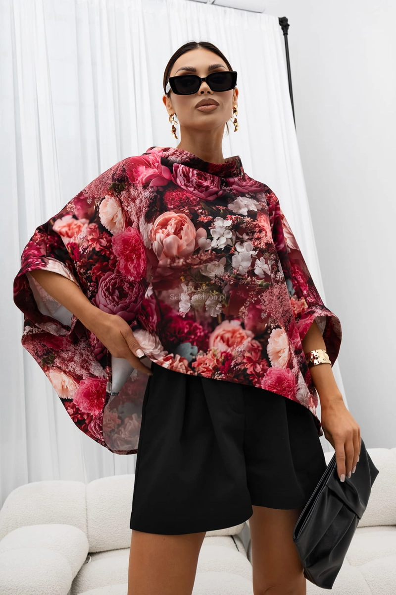 Bluzka Kimono w kwiaty Peony Miss City Official różowa