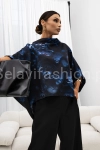 Bluzka Kimono w kwiaty Peony Miss City Official niebieska 