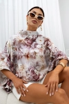 Bluzka Kimono w kwiaty Rose Miss City Official beżowa