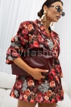 Marynarka w kwiaty Peony Unique Miss City Official ciemny róż