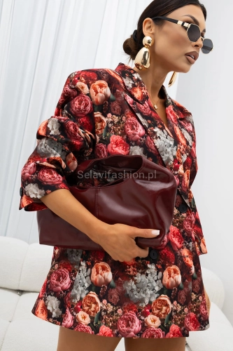 Marynarka w kwiaty Peony Unique Miss City Official ciemny róż