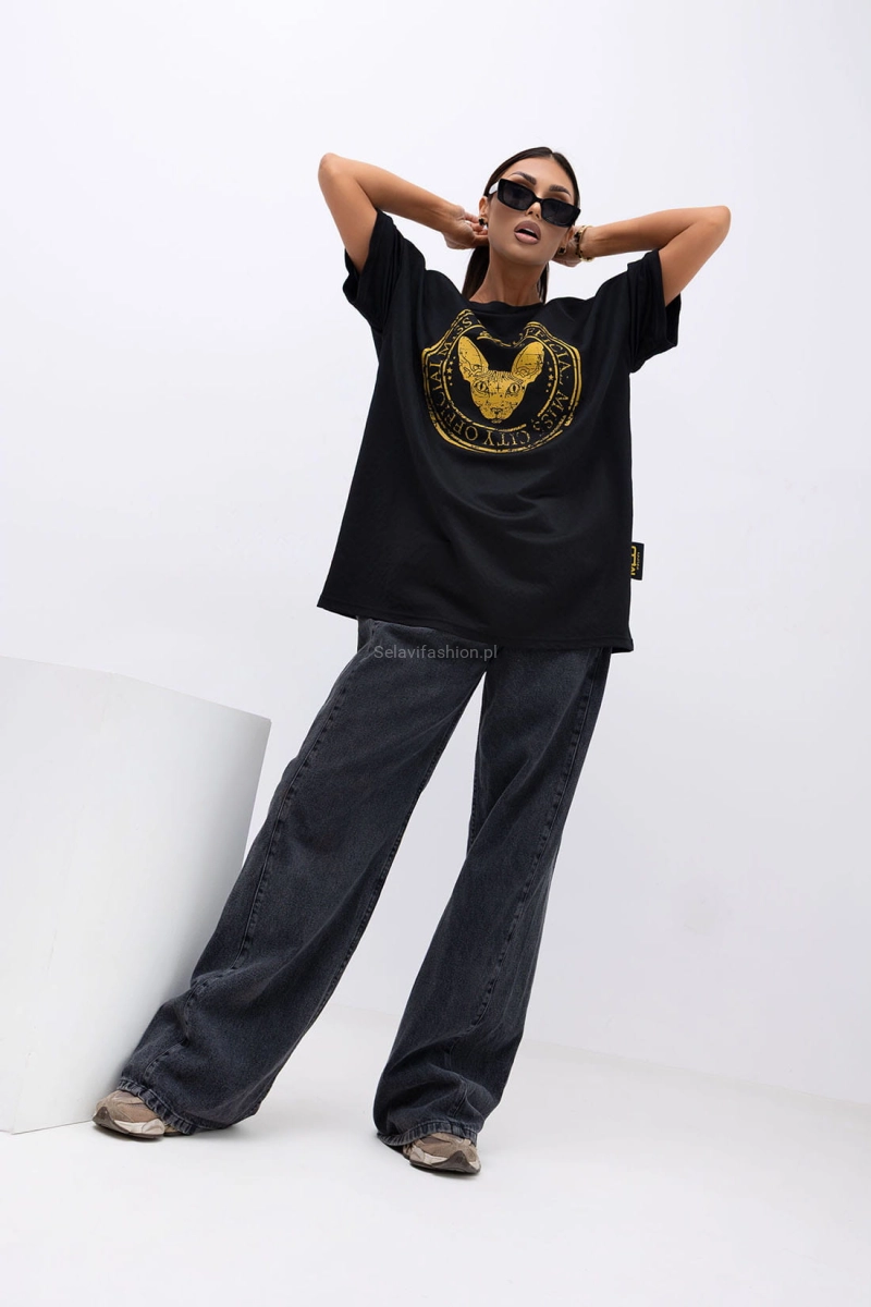 T-Shirt bluzka Wild Heart Miss City Official czarna