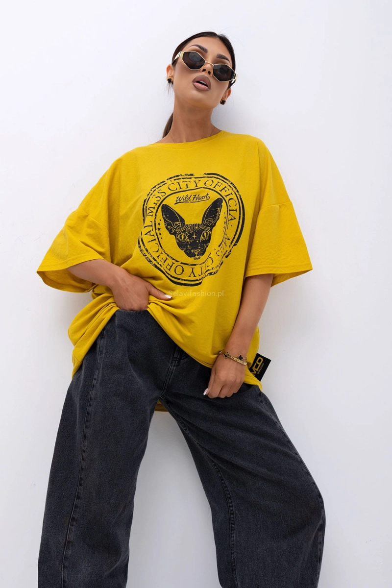 T-Shirt bluzka Wild Heart Miss City Official żółty