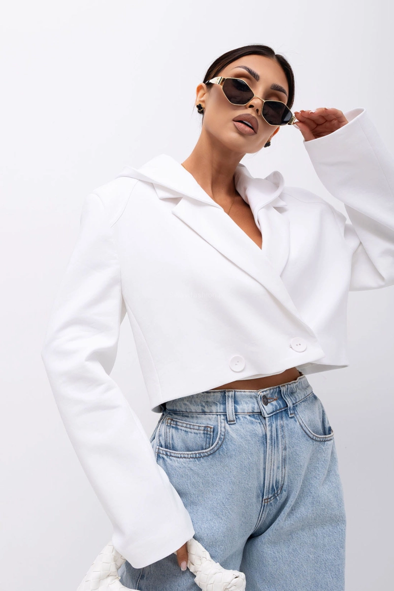 Krótka marynarka żakiet SKY CHIC Miss City Official biała
