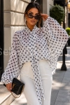 Koszula bluzka DOTS z wiązaniem Miss City Official biała