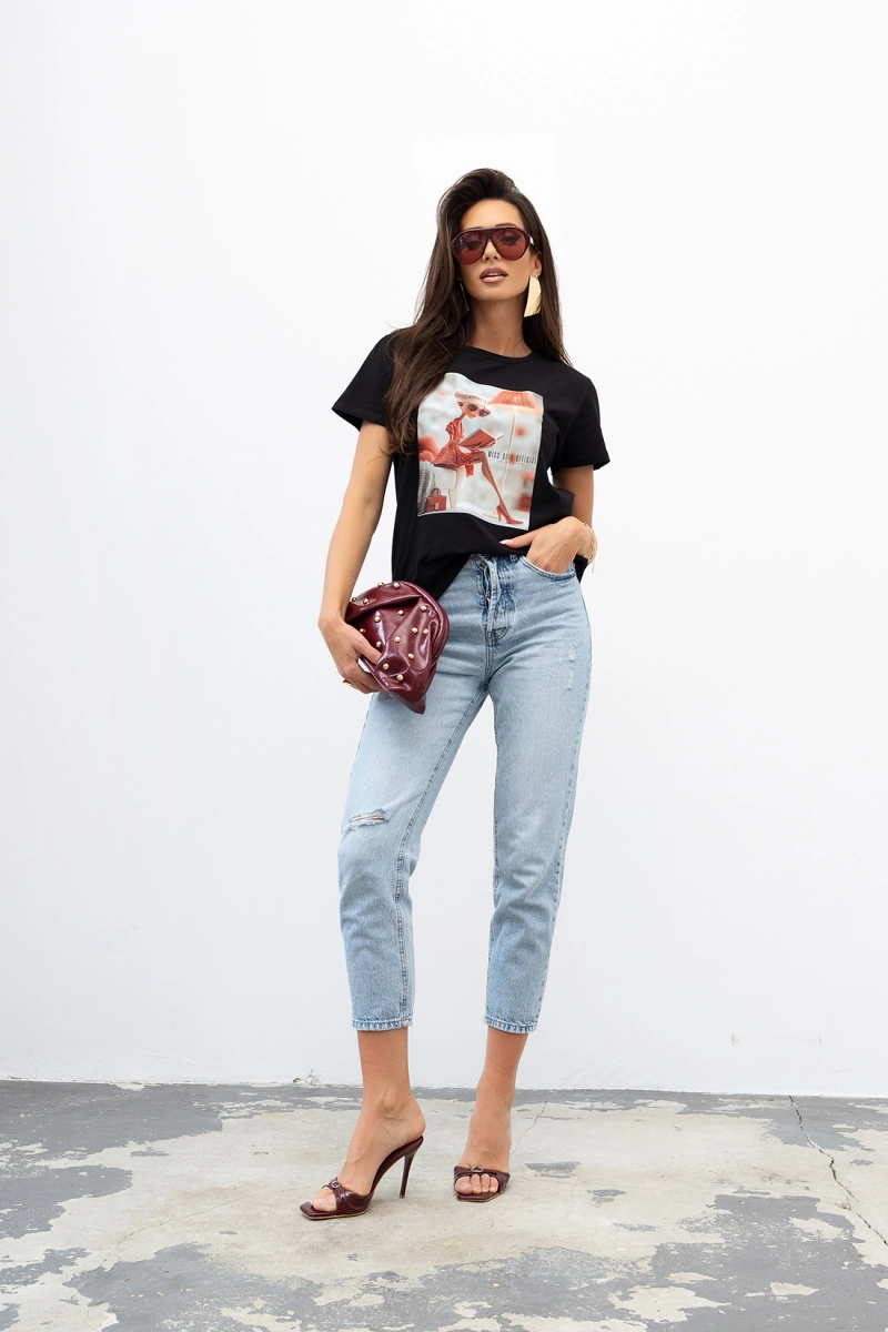 T-Shirt bluzka Style Diary Miss City Official czarna