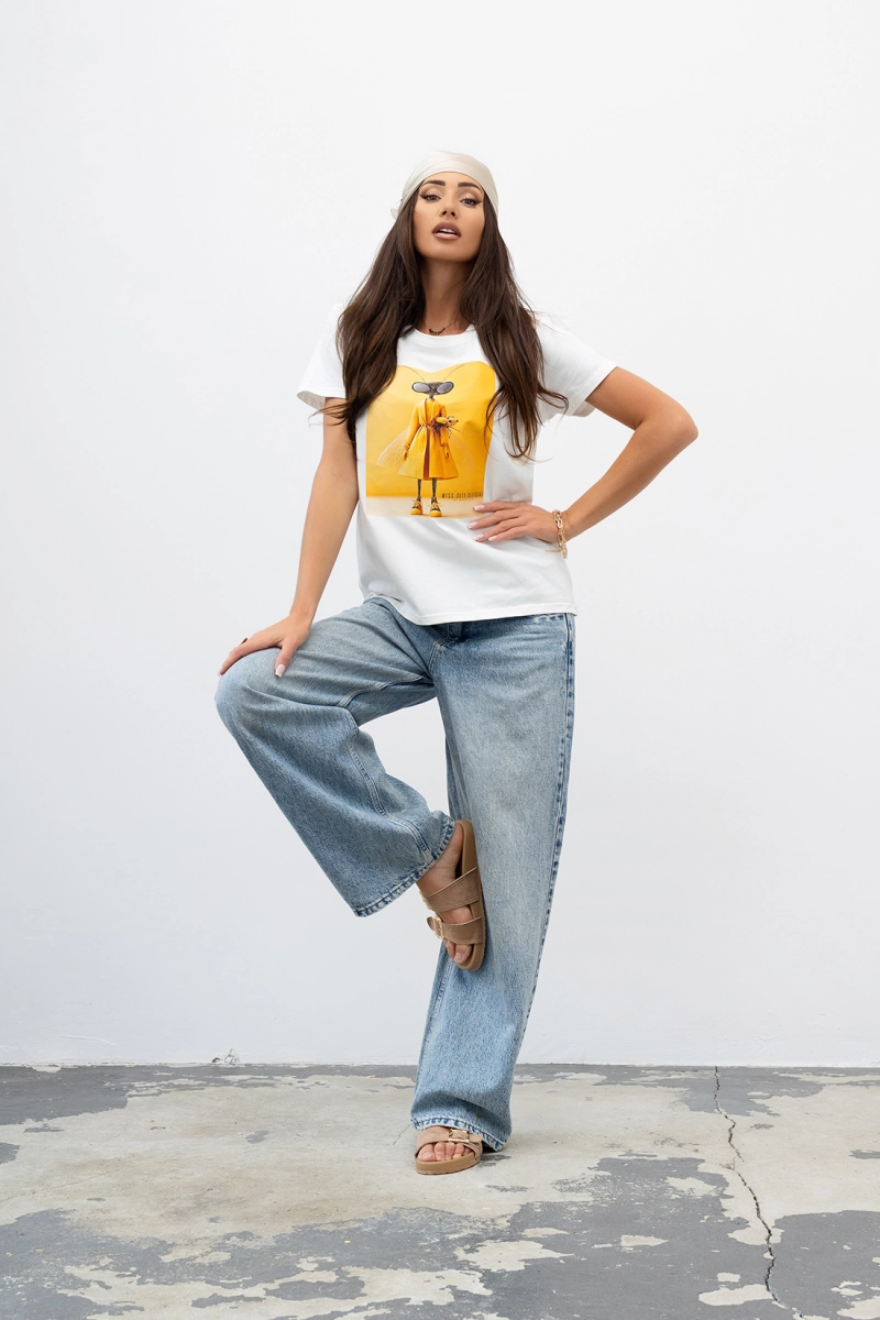 T-Shirt bluzka Wild Elegance Miss City Official biała