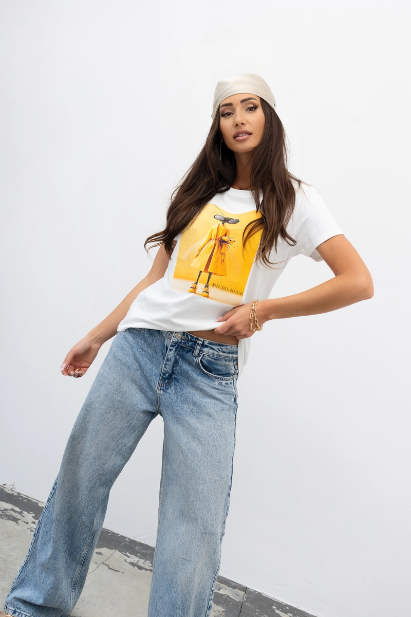 T-Shirt bluzka Wild Elegance Miss City Official biała