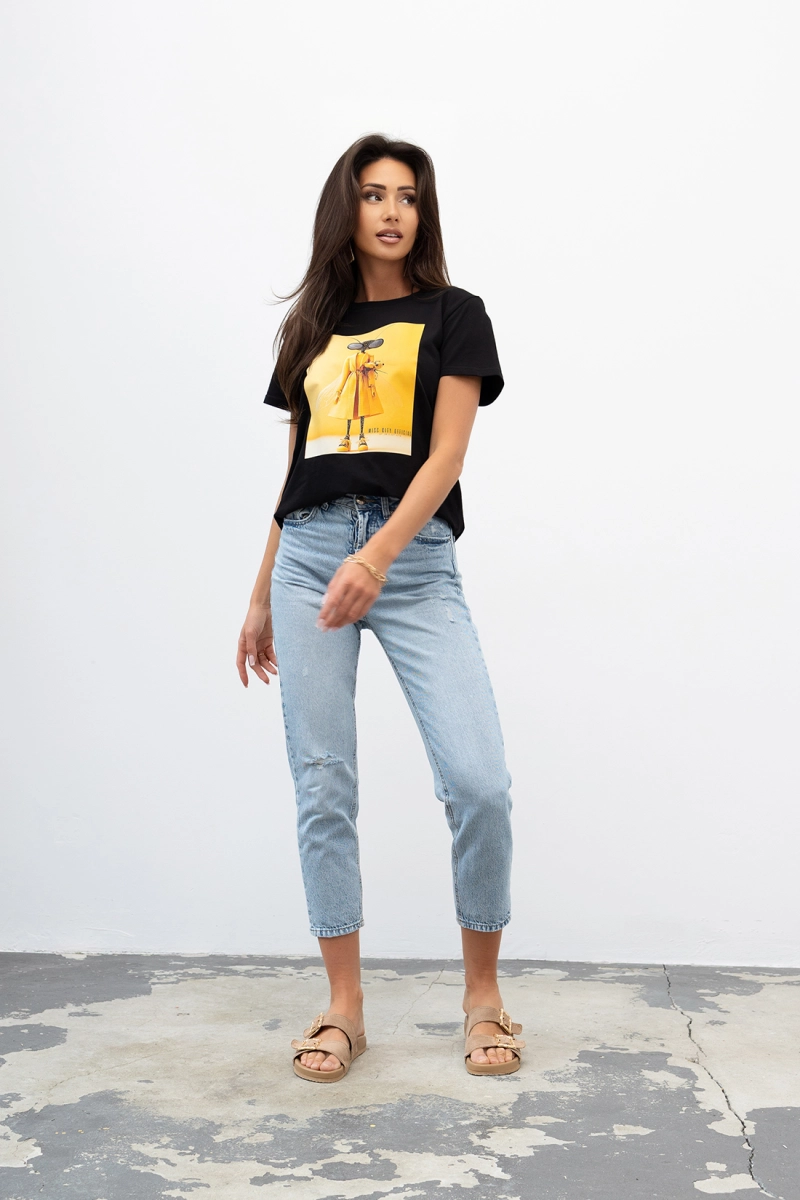 T-Shirt bluzka Wild Elegance Miss City Official czarna