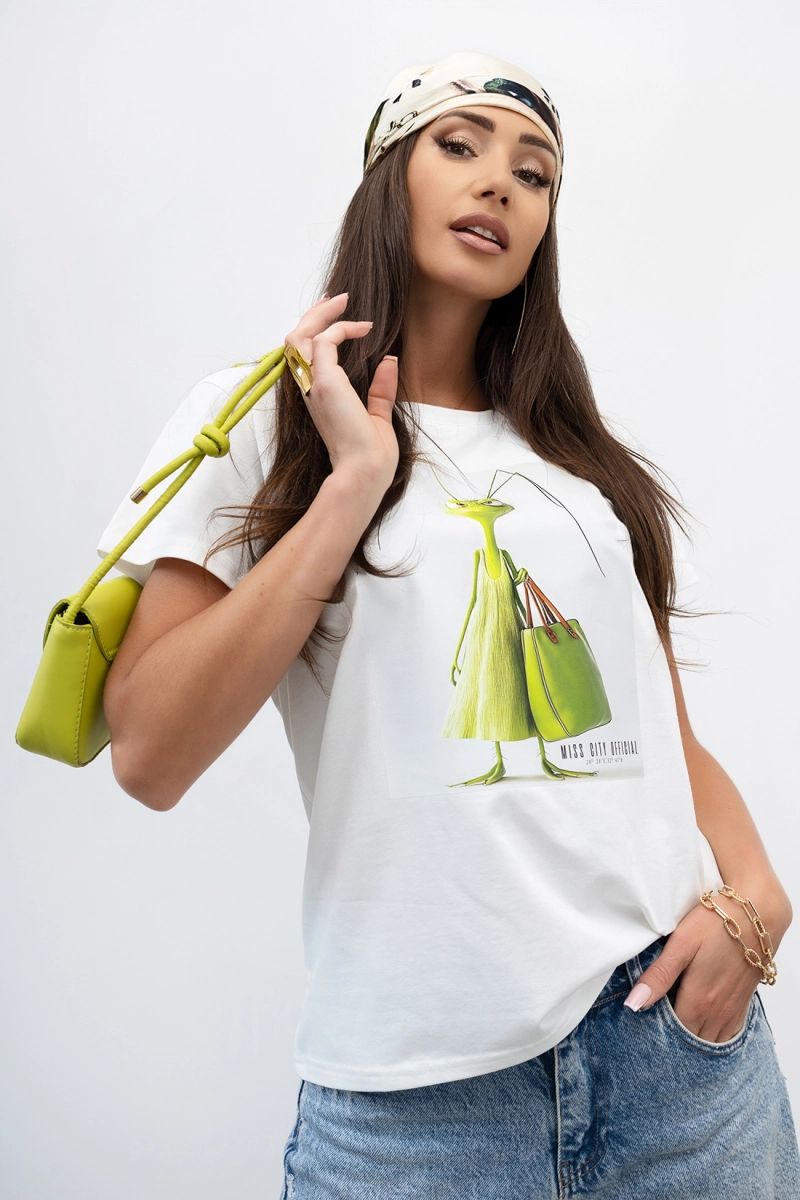 T-Shirt bluzka Ethereal Wings Miss City Official biała