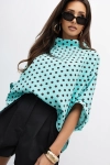 Bluzka Kimono w grochy Dot Miss City Official miętowa