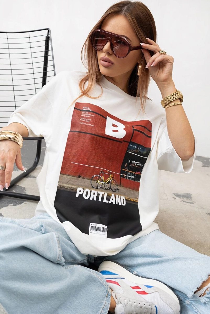 T-Shirt bluzka Portland Valenico biała