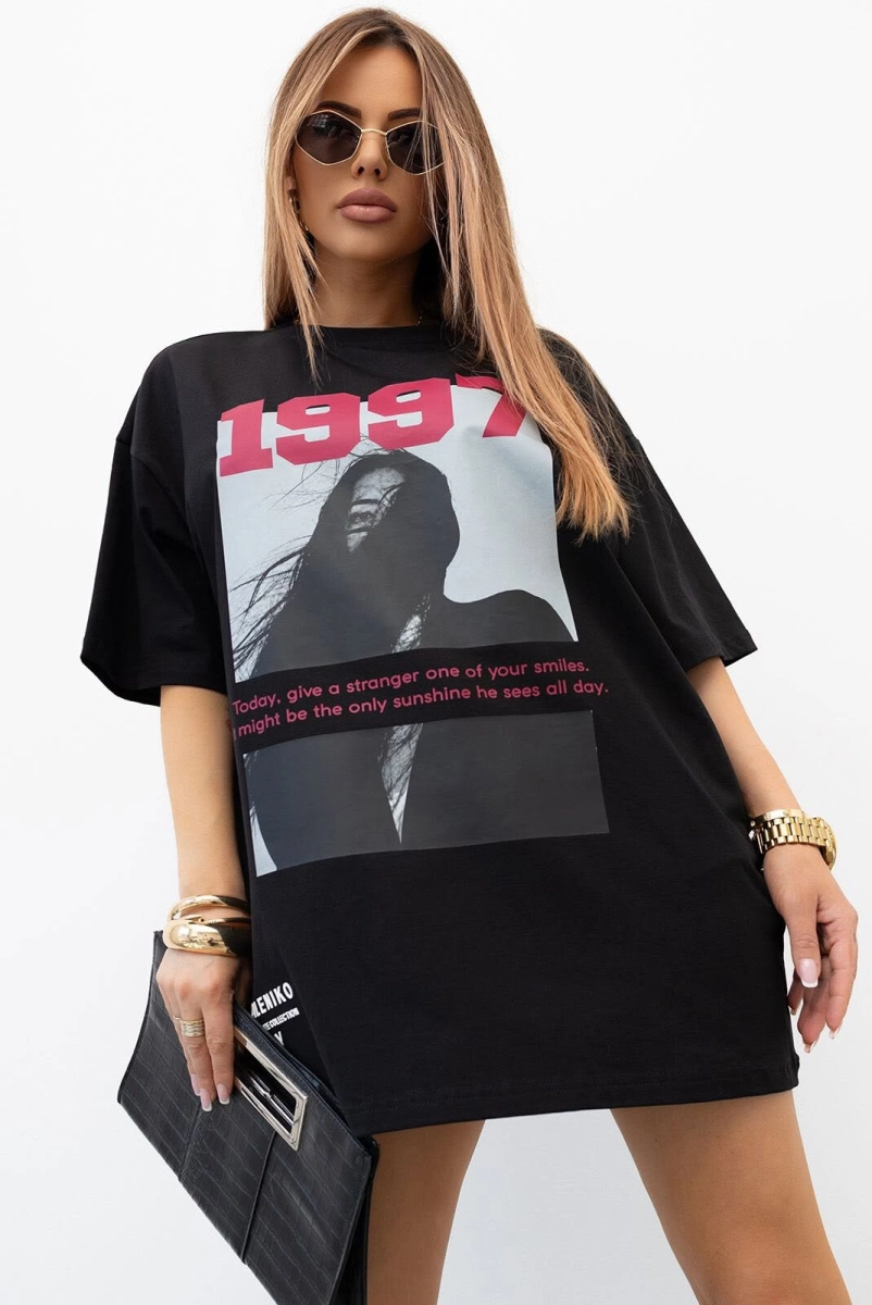 T-Shirt bluzka Girl 1997 Valenico czarna