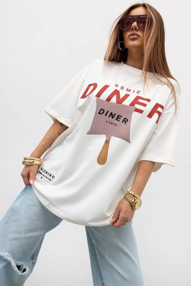 T-Shirt bluzka Dinner Valenico biała