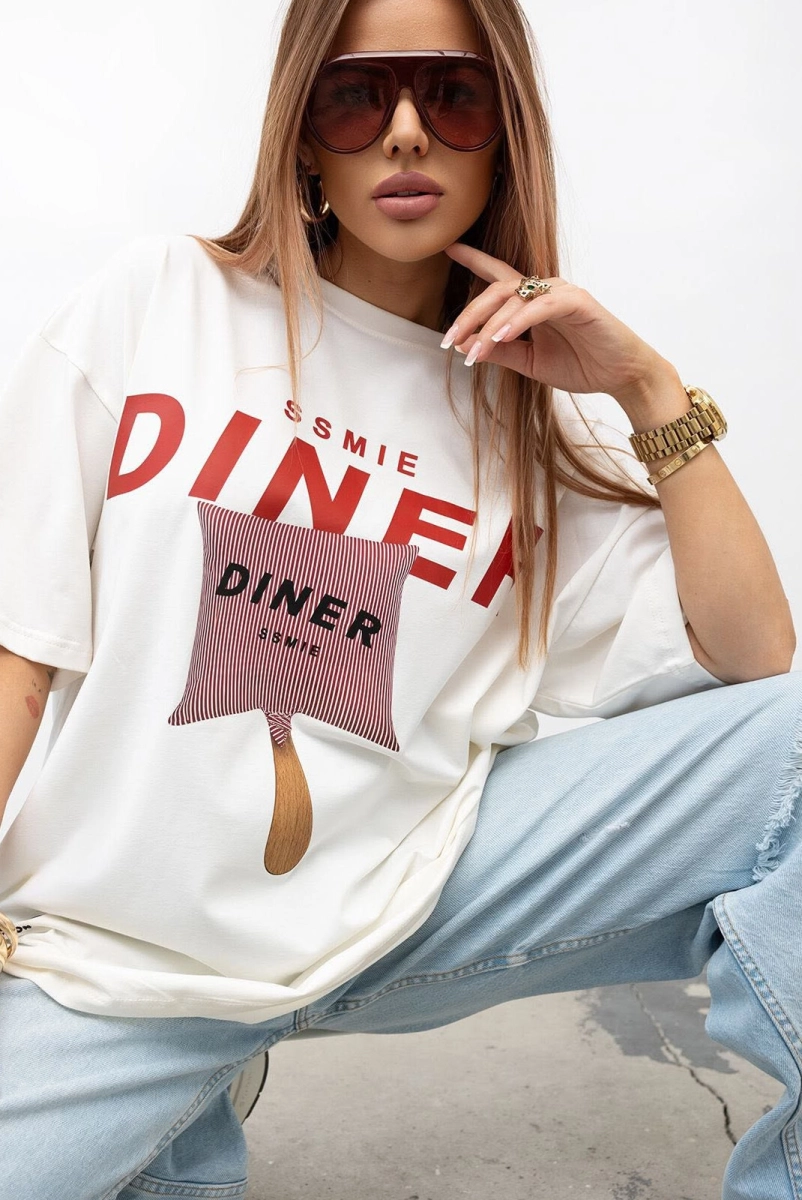 T-Shirt bluzka Dinner Valenico biała