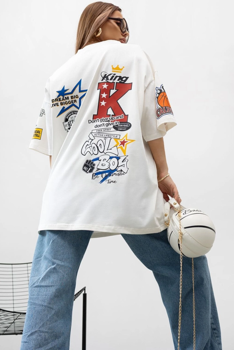 T-Shirt bluzka King Valenico biała
