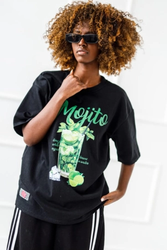 T-shirt bluzka Mojito Miss City czarna