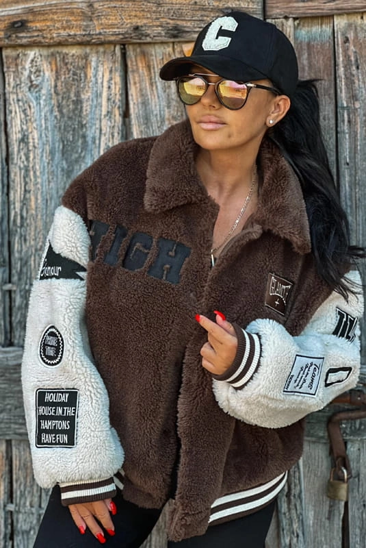 Króka kurtka Miś American university Zocco w Selavifashion.pl
